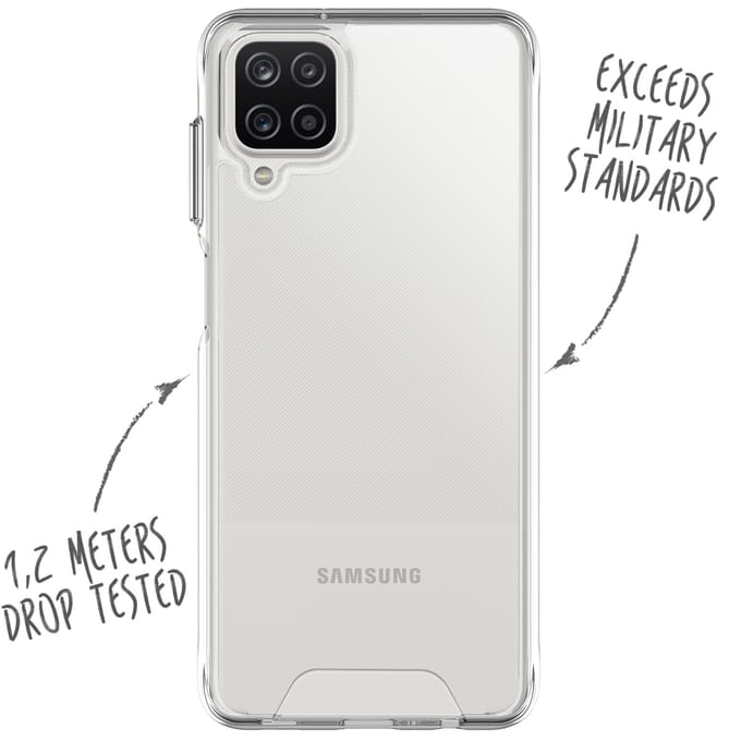 Accezz Xtreme Impact Backcover voor de Samsung Galaxy A12 - Transparant
