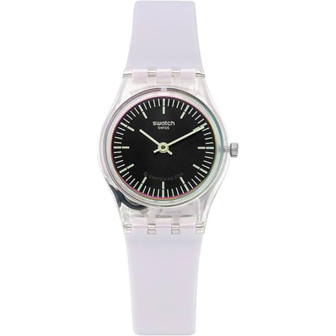 Montre SWatch Lk390 Ultraviolet pour femme en uréthane LK390 black