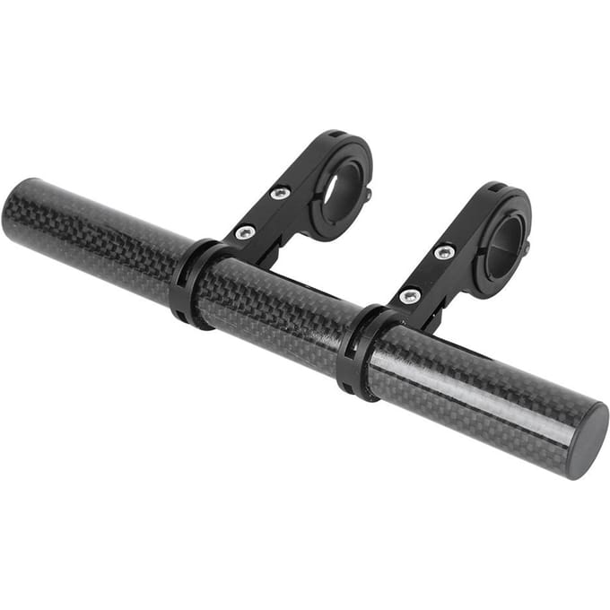 Fiets Multifunctionele Verlengbeugel Code Tabel Licht Ondersteuning Zaklamp Standaard Koolstofvezel Dubbel black