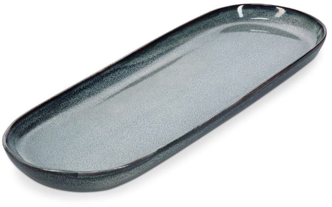 S&P Serveerschaal 38,5x14xH2,5cm groen/blauw Meridian (Set van 2)