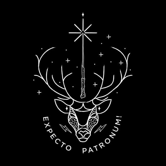 Harry Potter Expecto Patronum t-shirt - Zwart - S