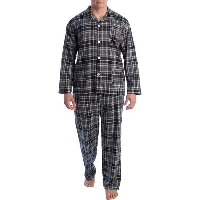 Katoenen herenpyjama met lange mouwen KLP7