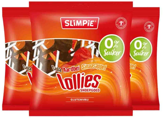 Slimpie Lollies - 3 x 108 gr - Voordeelverpakking