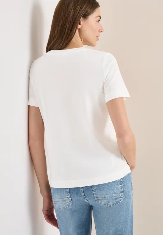 Basic shirt met print aan de voorkant