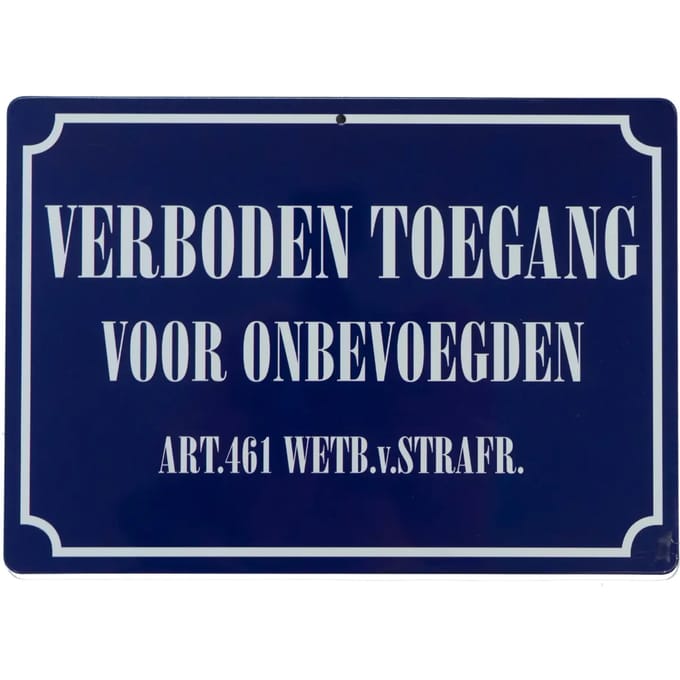 Horka - Waakbord - Verboden Toegang - Metaal