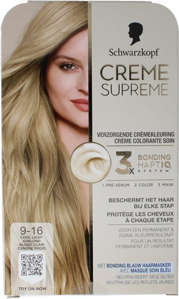 Schwarzkopf - CREME SUPREME 9-16 - Permanente Haarverf - Haarkleuring