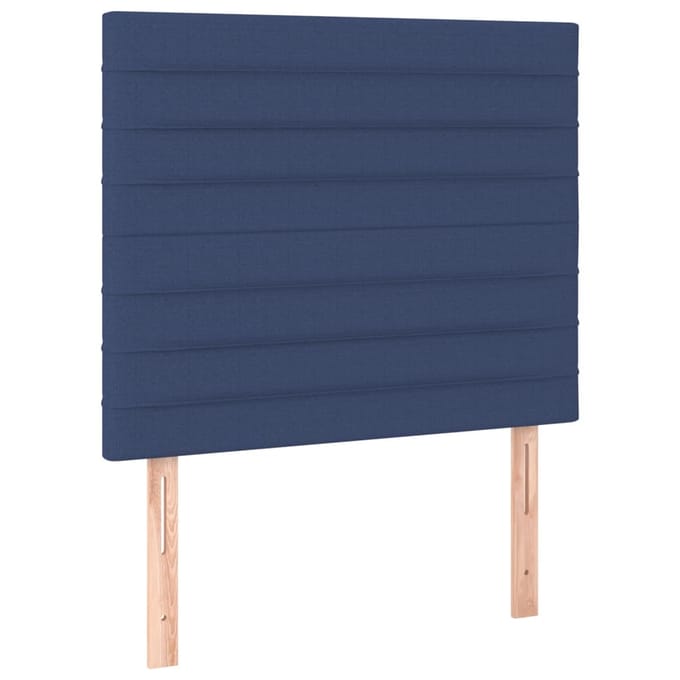 vidaXL - Hoofdbord - blauw - 90x5x118/128 - cm - stof