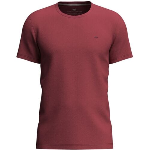 Fynch-Hatton T-Shirt Uni Color Crew Neck Cotton Berry / male