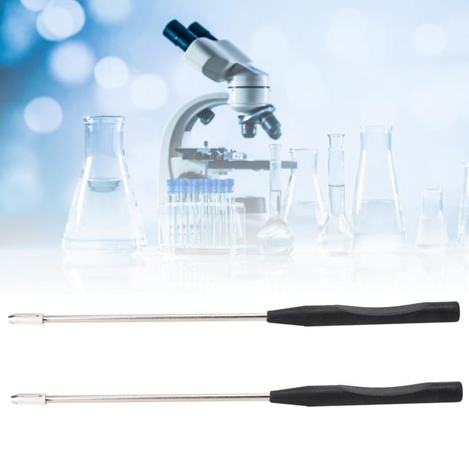 2 Stuks Inoculeerstok Laboratoriumexperiment Bacteriële Kweek Microbiologie Accessoire gray
