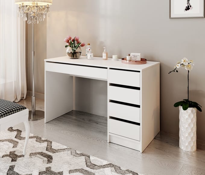 Meubella - Kaptafel Arco - Wit - 120 cm