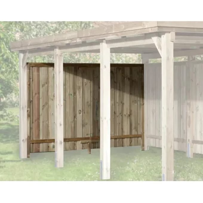 Weka Achterwand Carports Hout 28mm