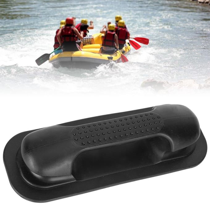 Opblaasbare Rubberboot Zijmontage Handgreep Kajak Kano Dinghy Handgreep Bootaccessoire black