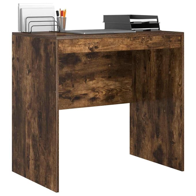 vidaXL - Bureau - Rook - Eiken - 80 - x - 50 - x - 76 - cm