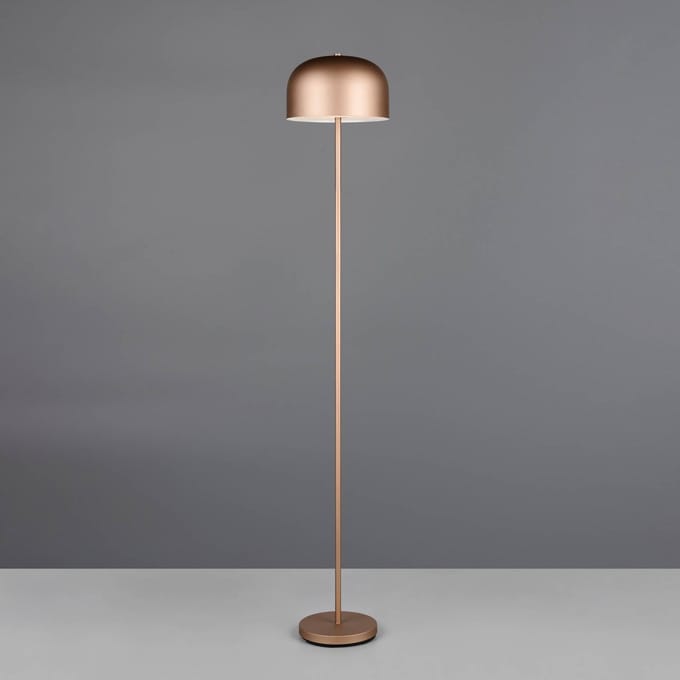 Reality Leuchten LED vloerlamp Jeff, coffee, dimbaar, hoogte 147 cm
