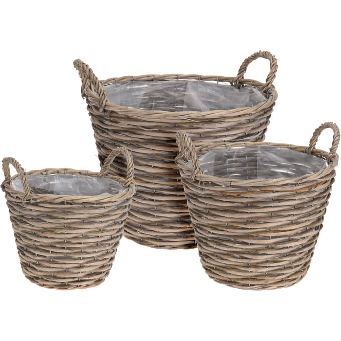 Mandenset - 3 Stuks - Rond - Wilg