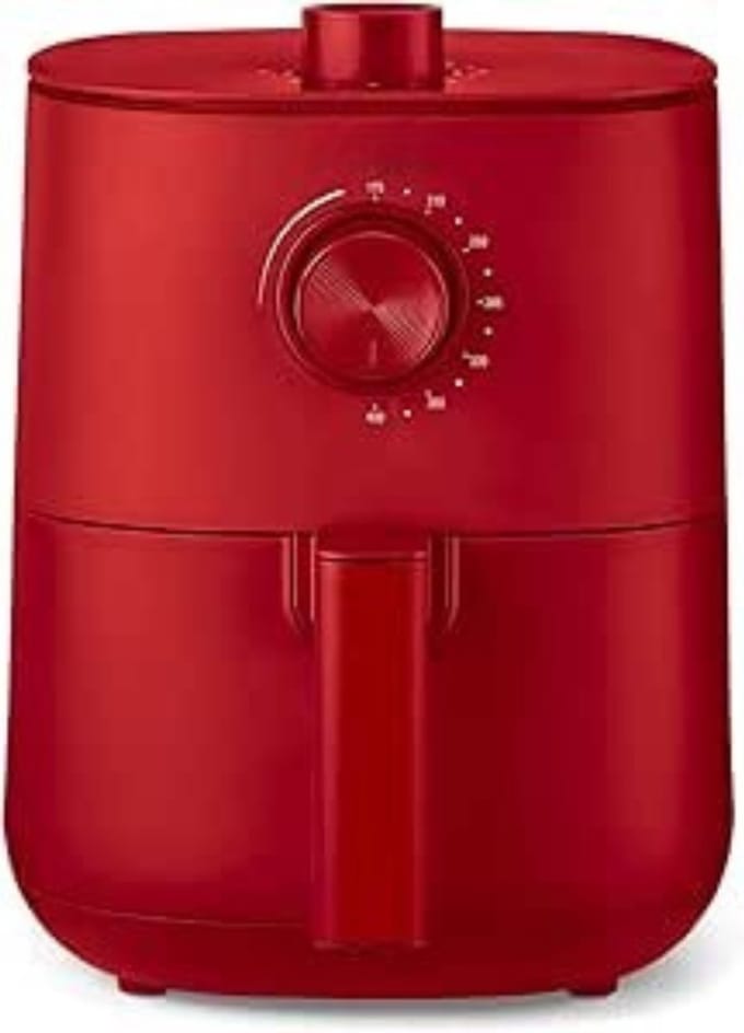 RUX® Mini Airfryer - Heteluchtfriteuse - Friteuse - Rood - 23cm x 28cm x 29cm