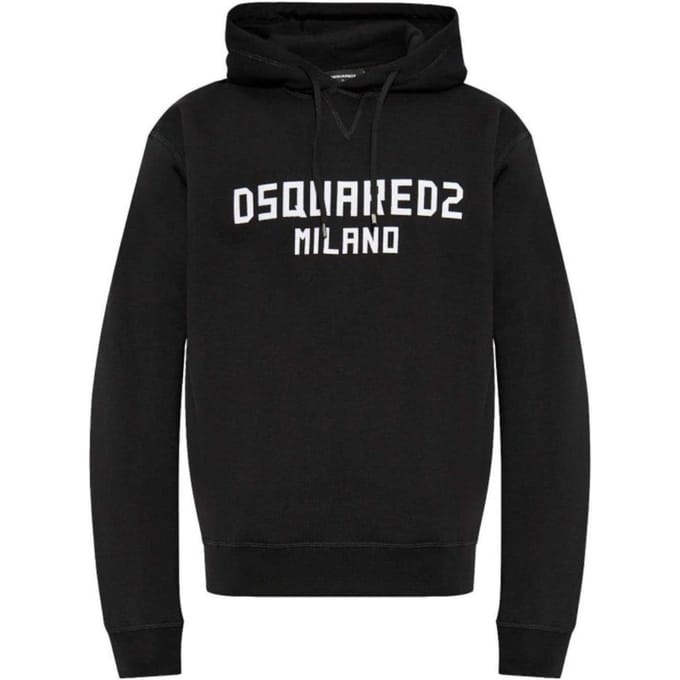 Dsquared2 Milano Logo Cool Fit Zwarte Hoodie