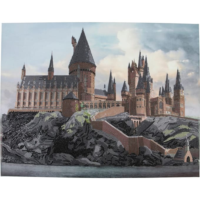 Diamond Painting "Crystal Art Kit", 40 x 50 cm - Hogwarts Castle