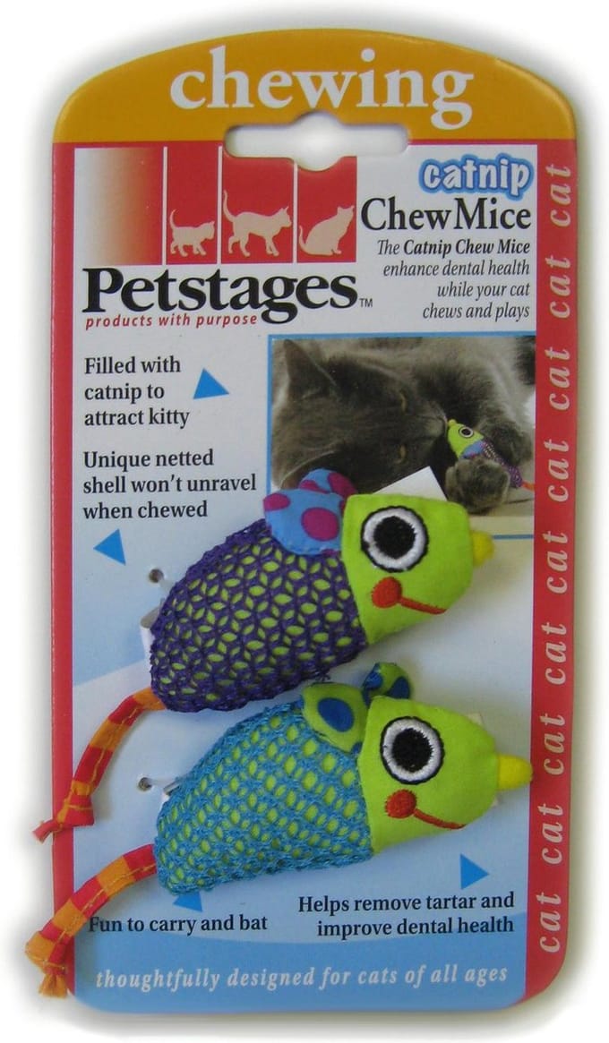 Petstages Chew Mice Dental Health 2 Pack