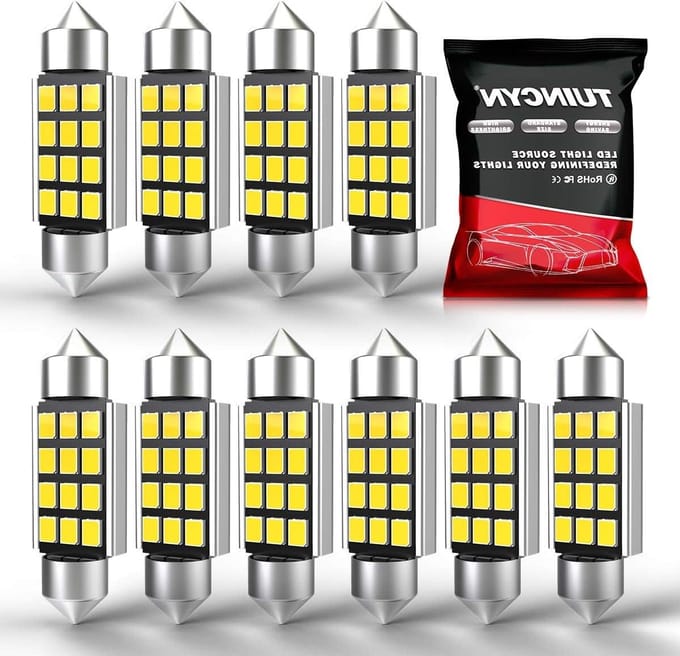 LED Interieurverlichting - Dome Lampen - Auto Verlichting - Canbus Foutloos - 39 MM - Wit