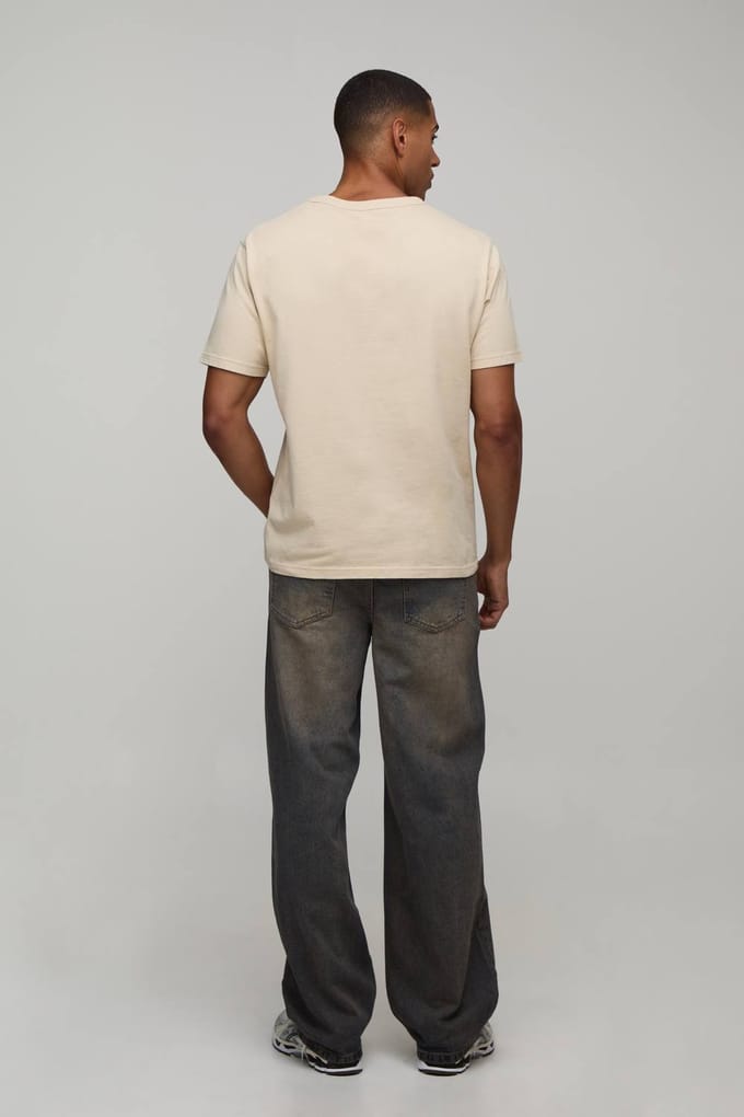 Relaxed Getinte Jeans | Light Brown | Size 40