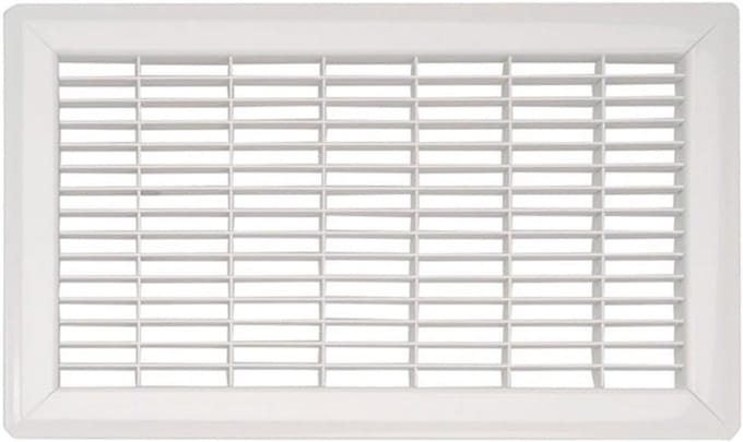 Vloer Return Luchtrooster 10x12 Inch - Zwaar Staal, Wit