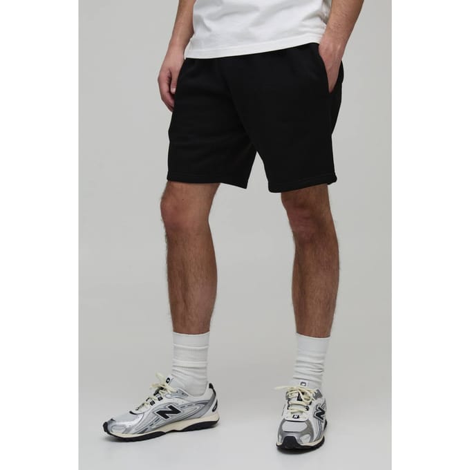 Essential Relaxed Fit Jersey Short | Black | Size Small