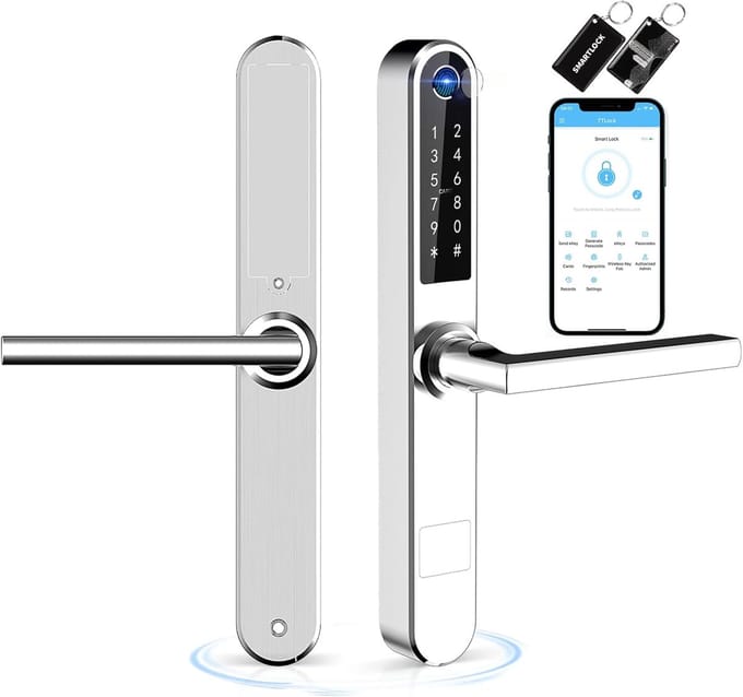 Slimme Bluetooth Vingerafdruk Deurslot met Touchscreen - Sleutelloos en Multifunctioneel