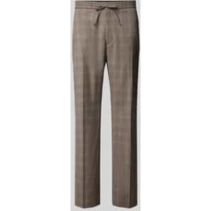 straight fit stoffen broek met persplooien model 'Cove'