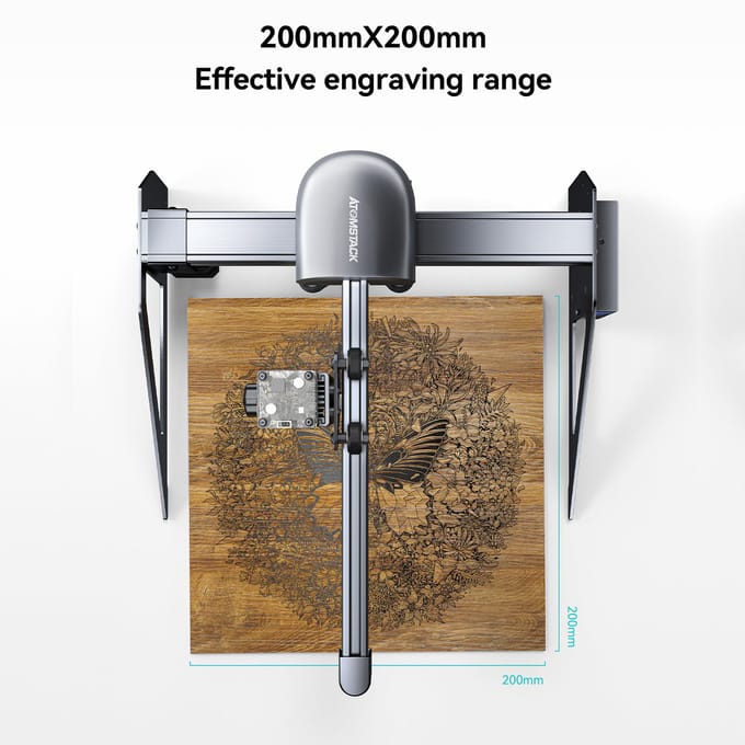 ATOMSTACK P7 30W Lasergraveermachine Desktop DIY Graveer- en Snijmachine met 200*200 Graveeroppervlak UK PLUG