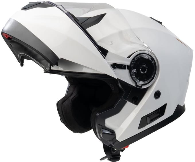 MOTOBLOUZ SPECTRON EVO Systeemhelm - Motorhelm ECE 22.06 Gekeurd - Scooterhelm & Brommerhelm - Heren & Dames - Volledig wit - L