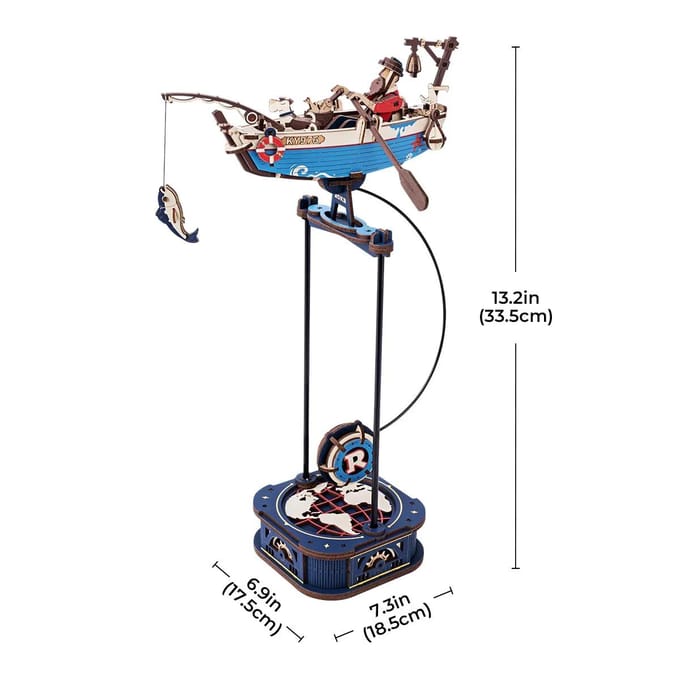 ROBOTIME ROKR Oceaan Visser Pendule Balans Speelgoed 3D Puzzel MCD02