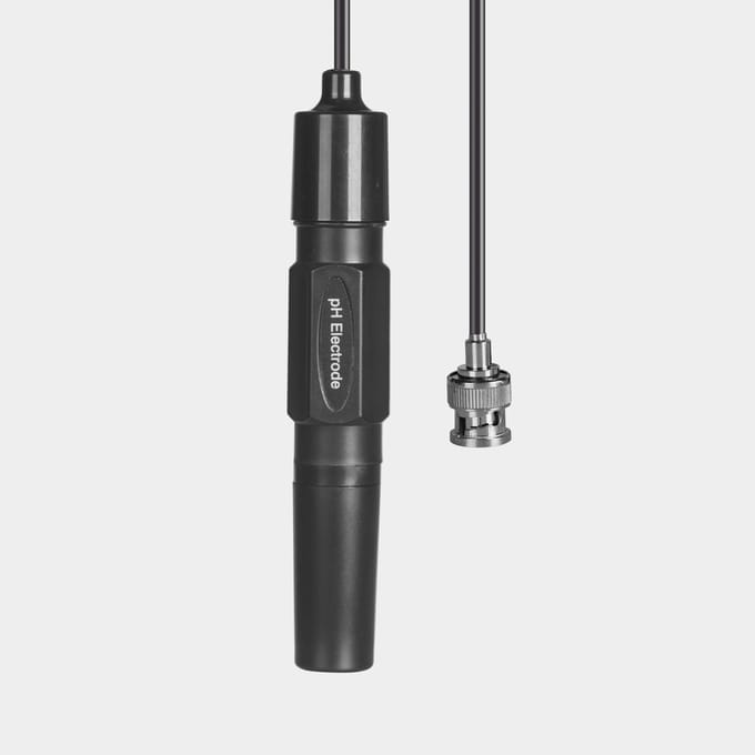 Professionele laboratoriumelektrode Aquarium Hydrocultuur laboratorium pH-elektrodesonde BNC-controller 1.2 METER zwart
