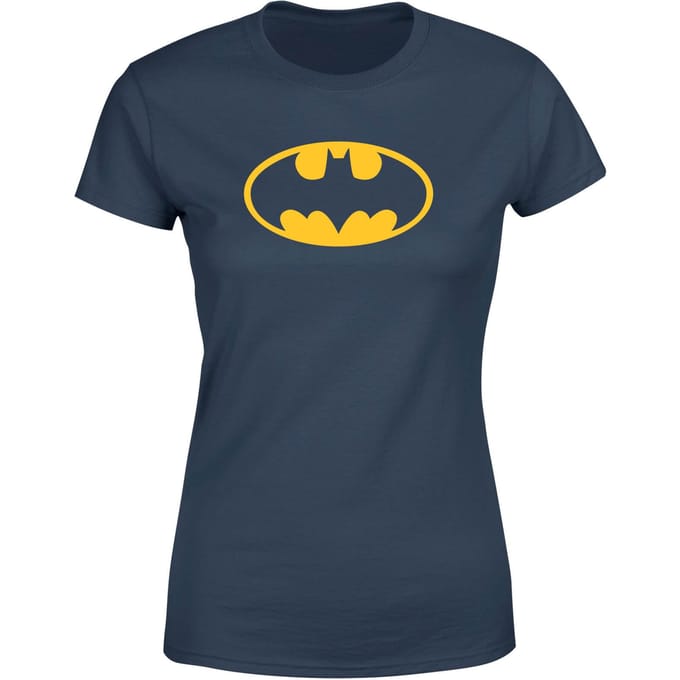 Justice League Batman Logo Women's T-Shirt - Navy - S