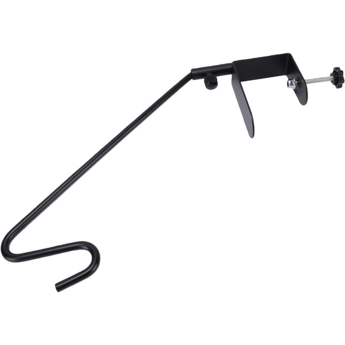 16 Inch Dek Vogelvoederhaak Heavy Duty Staal Dek Vogelvoederhanger Houdt 35lbs met Houdt 35lbs voor Lantaarns Wind black