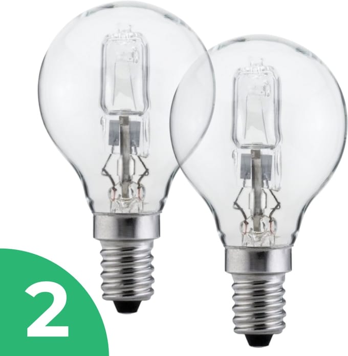 Trixline Kogel Gloeilamp E14 - 60W - Warm Wit Licht (2700K) - 255 lm - 1 jaar - Dimbaar - 2 stuks