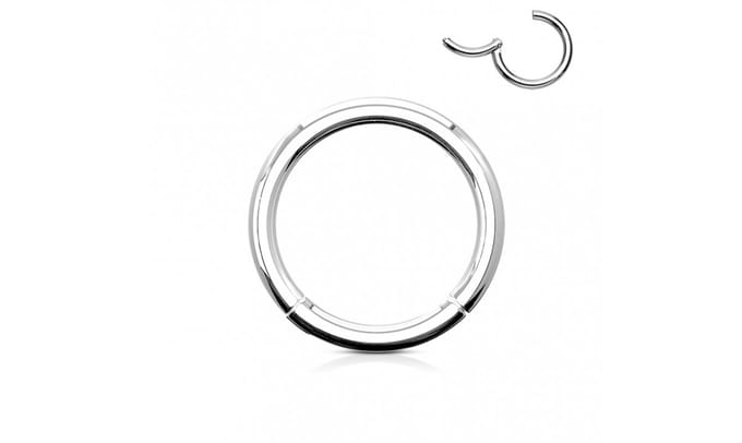 Titanium piercing ring high quality 0.8x7 mm - zilver - LMPiercings