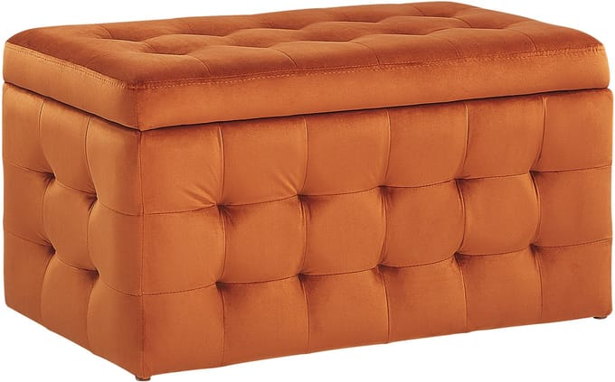 MICHIGAN - Ottomaan - Oranje - Fluweel