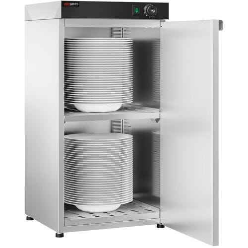GGM Gastro Tellerwärmer - beheizt - 750 Watt - 60 Teller Zilver