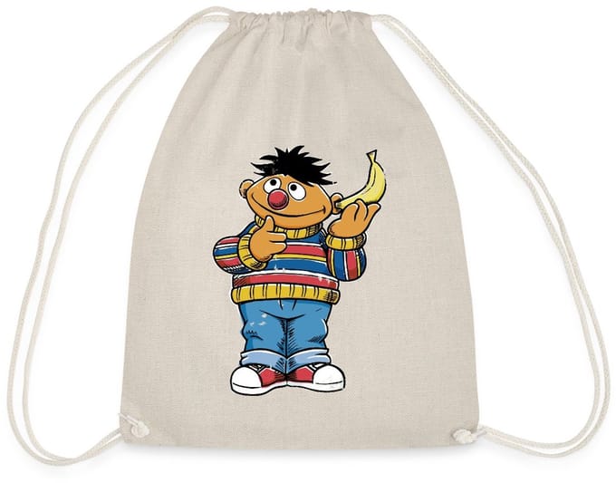 Sesamstraat Ernie Banana Telefoon Gymtas