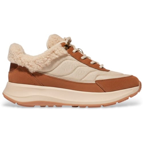FitFlop F-mode flow shearling-mix sneakers