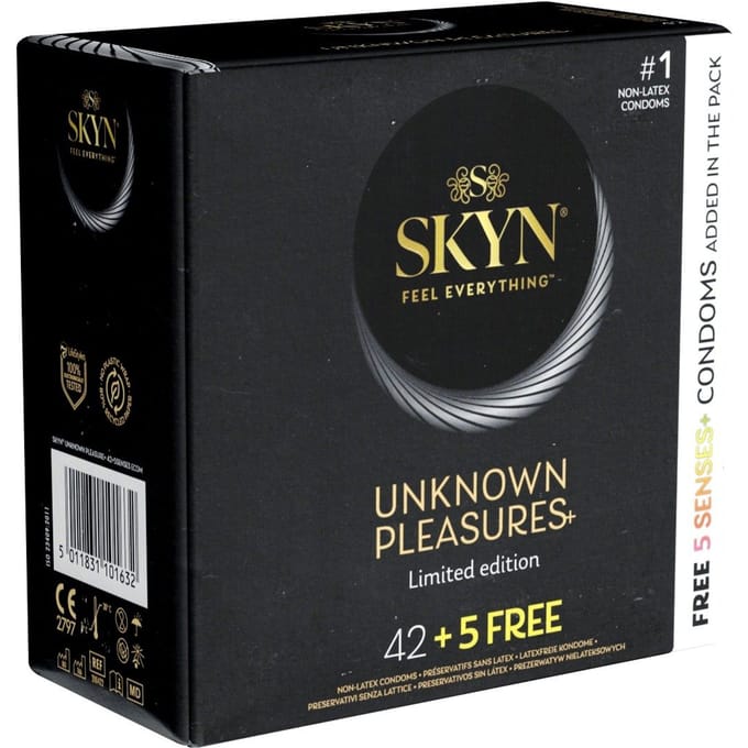 Skyn ​​Unknown Pleasures Latexvrije condooms 42st + 5 Gratis