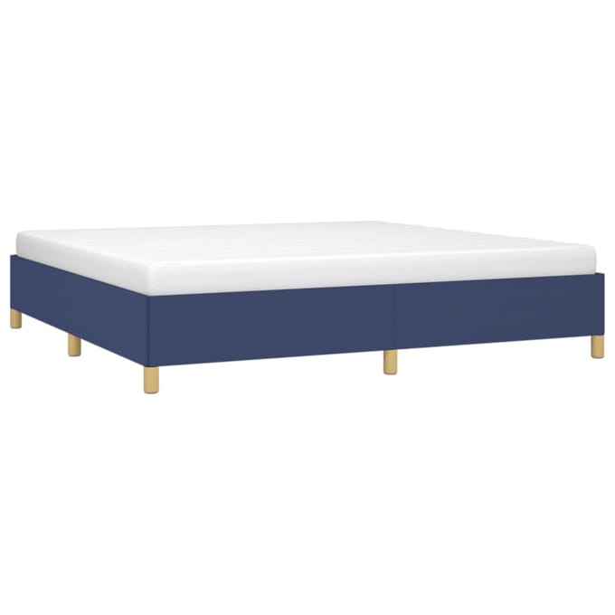 vidaXL - Bedframe - zonder - matras - stof - blauw - 200x200 - cm