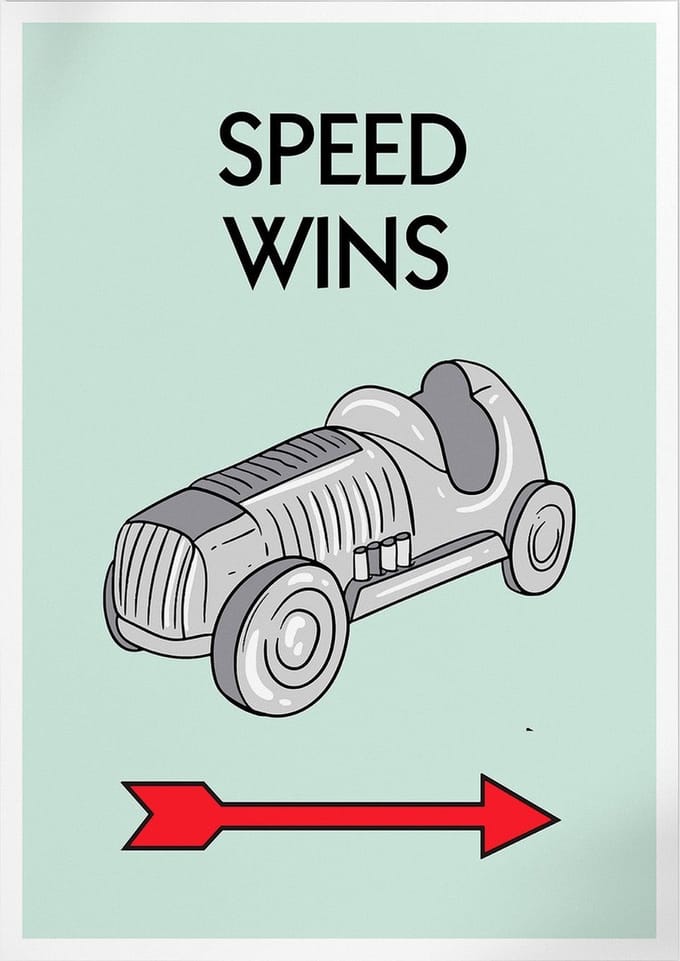 Speed Wins (Monopoly) | Poster | B2: 50 x 70 cm