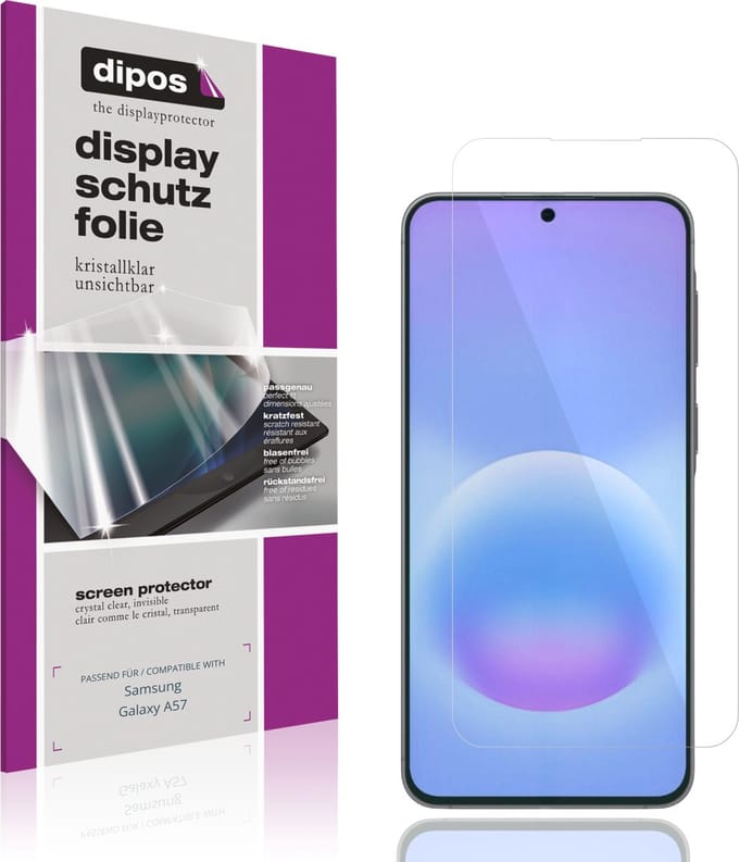 dipos – 4x Beschermfolie geschikt voor Samsung Galaxy A57 | Krasbestendige & heldere Screenprotector Ultra-Thin