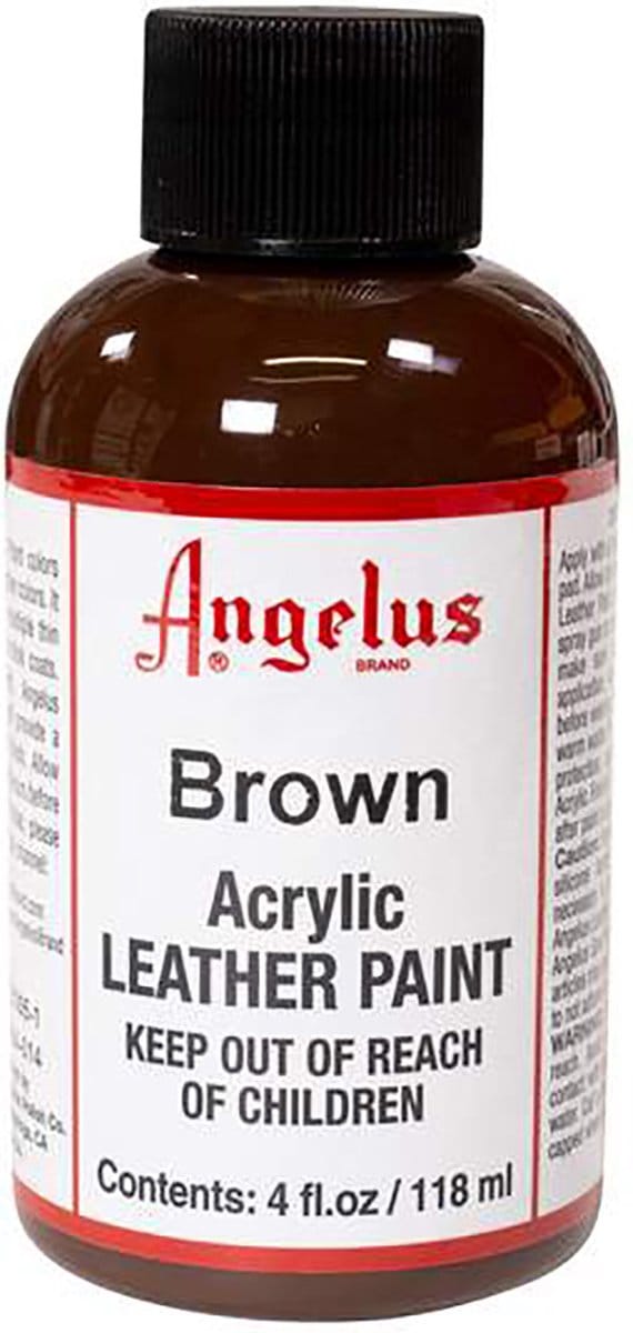 Angelus Leather Acrylic Paint - textielverf voor leren stoffen - acrylbasis - Brown - 118ml