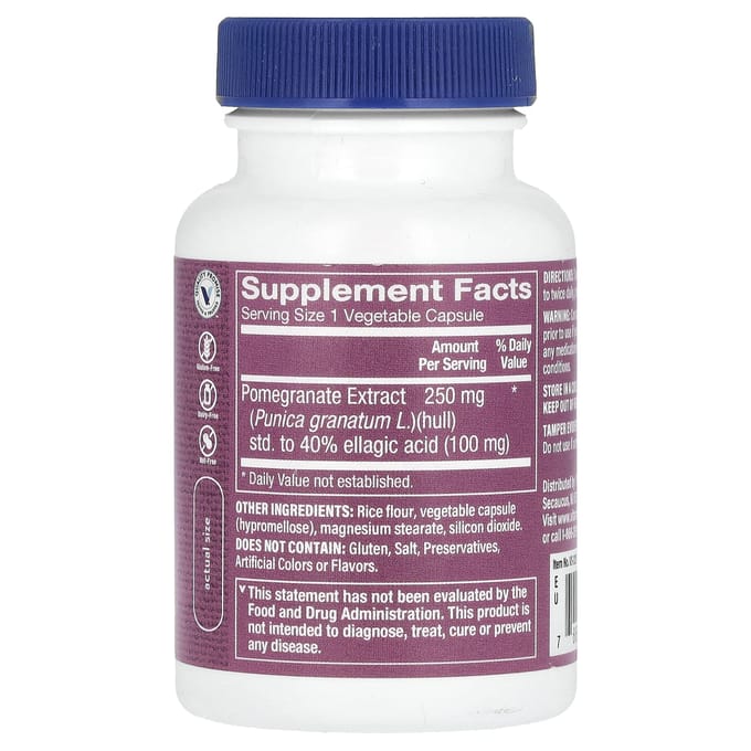Granaatappelextract, 250 mg, 100 vegetarische capsules