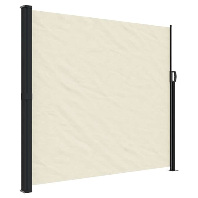 vidaXL - Windscherm - uittrekbaar - 180x600 - cm - crèmekleurig