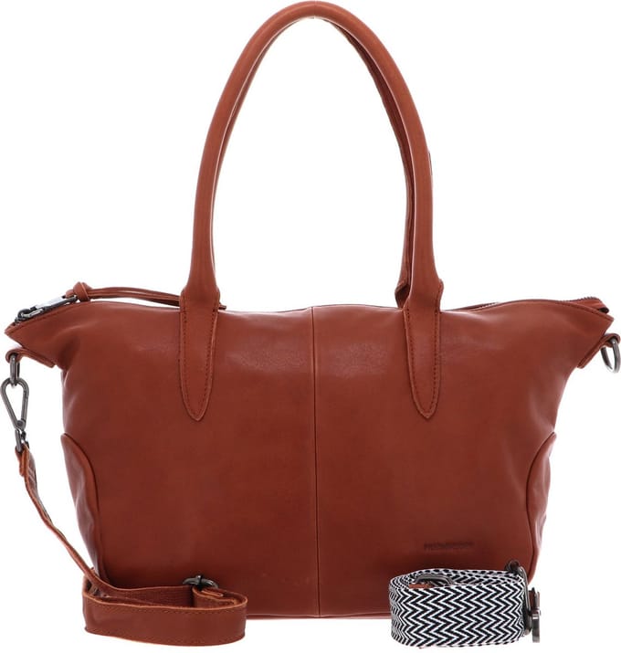 FREDsBRUDER Leren Schoudertas Jeren Duffel Bag Burned Paprika Bruine