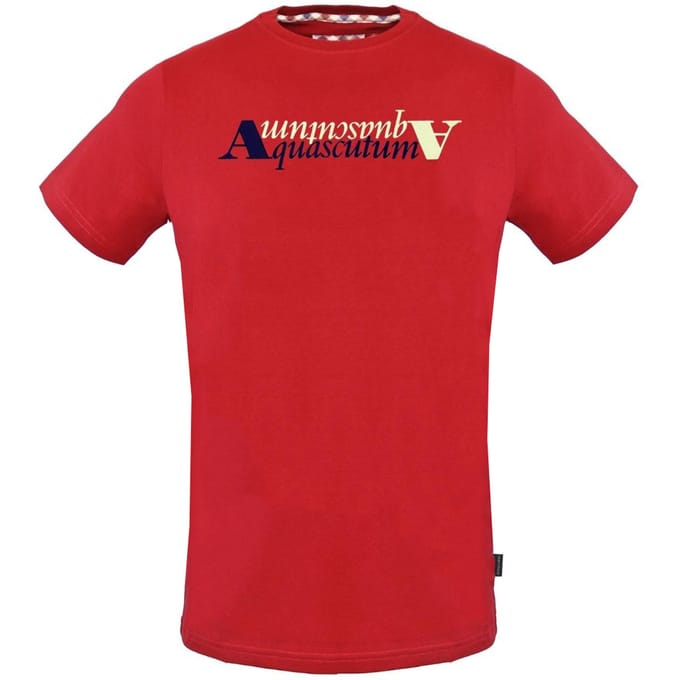 Aquascutum Reflection Logo rood T-shirt